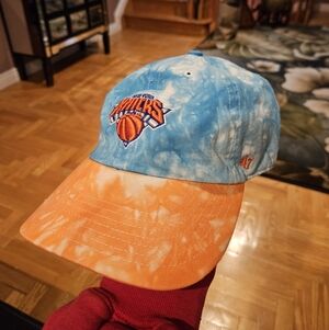 47 Brand Knicks Blue and Orange Tie-Dye Hat
